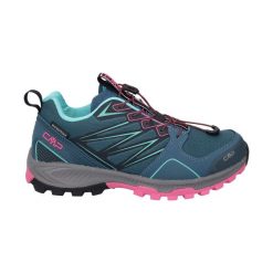Niskie buty trailowe dla kobiet CMP Atik WP. Niebieskie obuwie sportowe damskie CMP, bez wzorów, z gumy, do biegania. Za 499.99 zł.
