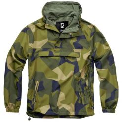 Kurtka przeciwwiatrowa Brandit M90 Camo. Niebieskie kurtki męskie Brandit, m, bez wzorów, z poliesteru, bez kaptura. Za 225.60 zł.