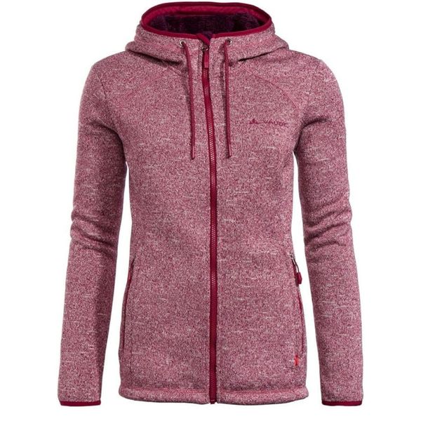 Bluza trekkingowa damska Vaude Sentino III. Czerwone bluzy damskie Vaude, bez wzorów, z polaru, z kapturem. W wyprzedaży za 416.00 zł.