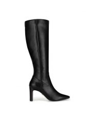Nine West Kozaki WFA3354-1 Czarny. Czarne kozaki damskie Nine West, z materiału, bez obcasa, na słupku. Za 299.99 zł.