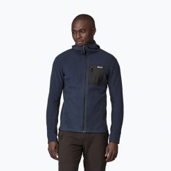 Bluza trekkingowa męska Patagonia R1 Air Full-Zip. Niebieskie bluzy męskie Patagonia, m, bez wzorów, bez kaptura. Za 529.99 zł.