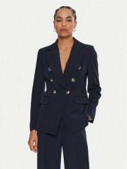 Maryley Marynarka 24IB139/43BL Granatowy Regular Fit. Niebieskie żakiety damskie Maryley, m, bez wzorów, z syntetyku. Za 339.99 zł.