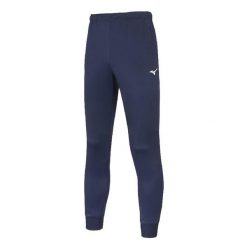 Spodnie do biegania Mizuno Nara Track. Niebieskie spodnie sportowe męskie Mizuno, bez wzorów, do biegania. Za 166.50 zł.