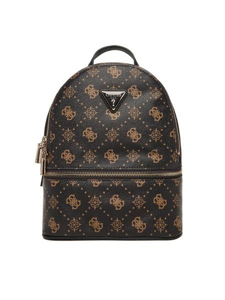 Guess Plecak Silia Travel TWGP98 90032 Czarny. Czarne plecaki damskie Guess, z aplikacjami, ze skóry. Za 449.99 zł.