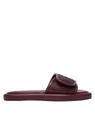 MICHAEL Michael Kors Klapki 40F5SKFA3S Bordowy. Czerwone klapki damskie MICHAEL Michael Kors, bez wzorów, ze skóry, bez obcasa. Za 569.99 zł.