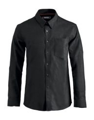 Clique Koszula Oxford z długim rękawem 100% bawełna czarna, 4XL – black. Czarne koszule męskie CLIQUE, m, bez wzorów, z bawełny, bez kołnierzyka, bez ramiączek. Za 229.58 zł.