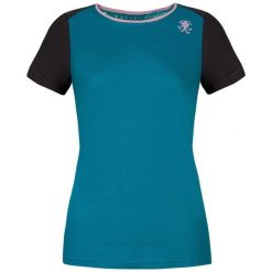 Koszulka damska Rafiki Chulilla. Niebieskie t-shirty damskie Rafiki, bez wzorów, z bawełny, z asymetrycznym kołnierzem. Za 192.00 zł.