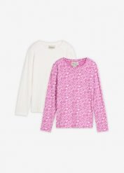 Bluzka z długim rękawem z czystej bawełny organicznej (3 szt.). Zielone t-shirty i topy dla dziewczynek bonprix, bez wzorów, z bawełny, bez ramiączek. Za 113.97 zł.