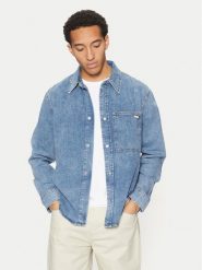Calvin Klein Jeans Koszula jeansowa J30J326561 Niebieski Regular Fit. Niebieskie koszule męskie Calvin Klein Jeans, m, bez wzorów, z bawełny, bez kołnierzyka, bez ramiączek. Za 249.99 zł.