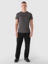 4F Spodnie casual cargo męskie 4F x Robert Lewandowski - czarne XXL. Czarne spodnie sportowe męskie 4f, l, bez wzorów, z bawełny. W wyprzedaży za 139.99 zł.