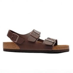 Buty do chodzenia męskie Birkenstock Milano Bf. Brązowe klapki męskie Birkenstock, z gumy, sportowe. Za 571.00 zł.