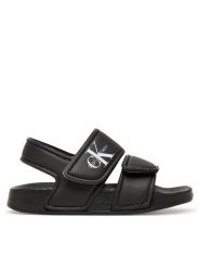 Calvin Klein Sandały V1XF-83330-1172 M Czarny. Czarne sandały chłopięce Calvin Klein, ze skóry, bez zapięcia. Za 219.99 zł.