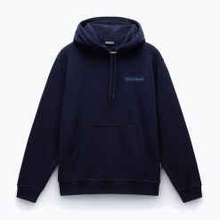Bluza męska Napapijri B-Albula Hooded. Niebieskie bluzy męskie Napapijri, m, bez wzorów, bez kaptura. Za 411.60 zł.