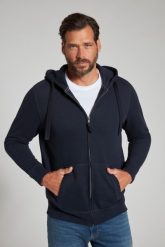 Męska Rozpinana bluza z kapturem dzianina dresowa do 8XL. Szare bluzy męskie JAY-PI, l, bez wzorów, z bawełny, z kapturem. Za 349.99 zł.