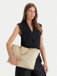 LOVE MOSCHINO Torebka JC4164PP1OL1211A Beżowy. Brązowe torebki do ręki damskie Love Moschino, bez wzorów, ze skóry, bez dodatków. Za 669.99 zł.