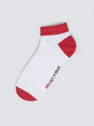 Stopki bawełniane czerwono-białe Filixos 603. Czerwone skarpety damskie Big Star, bez wzorów, z bawełny. Za 19.99 zł.