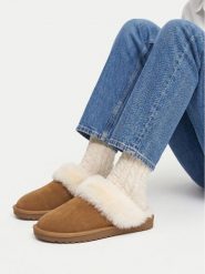 Badura Kapcie EO-MADISON-TS6333-01 Brązowy. Brązowe kapcie damskie Badura, bez wzorów, ze skóry. Za 159.99 zł.