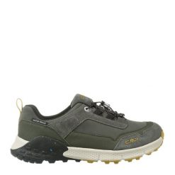 Buty turystyczne męskie wodoodporne CMP HOSNIAN LOW WP skóra zamsz Full On Grip. Zielone trekkingi męskie CMP, outdoorowe. Za 279.99 zł.
