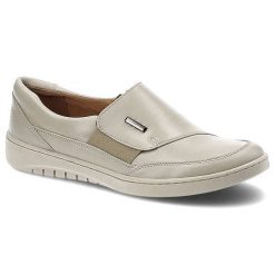Półbuty damskie Pollonus, z miękkiej skóry z elastycznymi wstawkami, waniliowe, 5-1239-009. Brązowe półbuty damskie Pollonus, bez wzorów, ze skóry, bez obcasa, bez zapięcia. Za 179.00 zł.