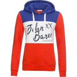 Bluza z kapturem i nadrukiem bonprix pomarańczowy. Bluzy damskie marki KALENJI. Za 79.99 zł.