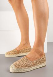 Ciemnobeżowe Espadryle z Ozdobną Plecionką Nimilithae. Brązowe espadryle damskie Born2be, na lato, bez wzorów, z jeansu, eleganckie, bez obcasa, na płaskiej podeszwie, bez zapięcia. Za 79.99 zł.
