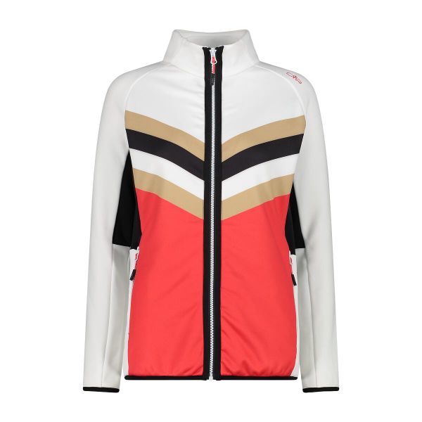Golf damska turystyczne CMP 34E4186. Białe bluzy sportowe damskie CMP, l, bez wzorów, bez kaptura, na golfa. Za 359.99 zł.