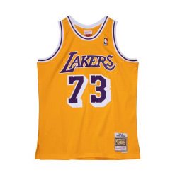 Koszulka Nba Los Angeles Lakers Dennis Rodman. Żółte koszulki sportowe męskie Mitchell & Ness, l, bez wzorów, bez kołnierzyka, bez ramiączek, do koszykówki. Za 517.00 zł.