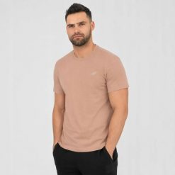 T-SHIRT MĘSKI 4F KOSZULKA SPORTOWA BAWEŁNIANA TTSHM2074. Brązowe koszulki sportowe męskie 4f, l, bez wzorów, z bawełny, bez kołnierzyka, bez ramiączek, na fitness i siłownię. Za 182.98 zł.