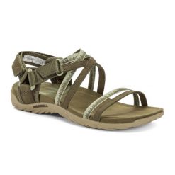 Sandały damskie Merrell Terran 3 Cush Lattice. Zielone sandały damskie Merrell, bez wzorów, bez obcasa, bez zapięcia. W wyprzedaży za 355.10 zł.