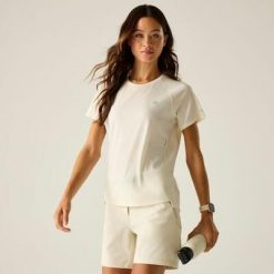 Damska koszulka z krótkim rękawem do biegania Nimble. Białe koszulki sportowe damskie Dare 2b, bez wzorów, z lyocellu, bez kołnierzyka. Za 169.99 zł.
