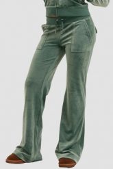 JUICY COUTURE Zielone damskie spodnie dresowe Track Pant, Rozmiar S. Zielone spodnie dresowe damskie Juicy Couture, s, bez wzorów, z dresówki. W wyprzedaży za 289.99 zł.