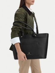 Beverly Hills Polo Club Torebka EO-BHPC-C-016-10 Czarny. Czarne torebki do ręki damskie Beverly Hills Polo Club, bez wzorów, ze skóry, bez dodatków. Za 299.99 zł.