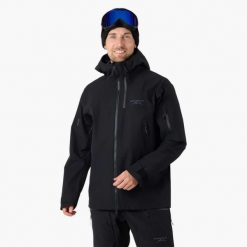 Kurtka narciarska męska Swedemount Lofoten 3L Shell Jacket II wodoodporna. Czarne kurtki męskie SWEDEMOUNT, l, bez wzorów, bez kaptura, narciarskie. Za 899.99 zł.