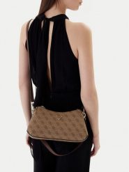 Guess Torebka Noelle II Mini HWBG96 72730 Brązowy. Brązowe torebki do ręki damskie Guess, z aplikacjami, z materiału, bez dodatków. Za 589.99 zł.