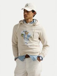 Polo Ralph Lauren Bluza 710966739001 Beżowy Regular Fit. Brązowe bluzy męskie Polo Ralph Lauren, m, bez wzorów, z bawełny, bez kaptura. Za 759.99 zł.