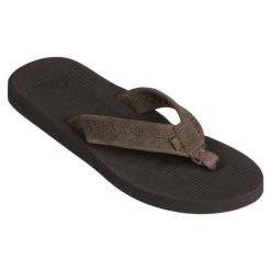 Japonki Left Coasta Męskie. Brązowe buty sportowe męskie Quiksilver, z kauczuku, bez zapięcia. W wyprzedaży za 119.99 zł.