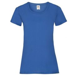 Koszulka Damska Valueweight. Niebieskie koszulki sportowe damskie Fruit of the Loom, xl, bez wzorów, bez kołnierzyka, bez ramiączek, trekkingowe. Za 35.99 zł.