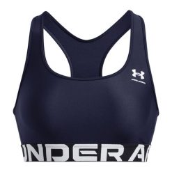Biustonosz treningowy Under Armour HG Authentics Mid Branded. Niebieskie obuwie sportowe damskie Under Armour, bez wzorów, na fitness i siłownię. Za 97.99 zł.