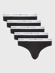 Tommy Hilfiger Komplet 5 par slipów UM0UM02905 Czarny. Czarne slipki męskie Tommy Hilfiger, m, bez wzorów, z bawełny. Za 259.99 zł.