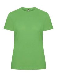 Clique Basic-T Women damska koszulka bawełniana, dopasowany krój – apple green. Zielone t-shirty damskie CLIQUE, xl, bez wzorów, z bawełny, bez kołnierzyka. Za 96.54 zł.