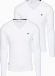Ombre Zestaw longsleeve męski V-NECK - mix 2-pak V2 Z87 XXL. Bluzki z długim rękawem męskie Ombre, m, bez wzorów, bez kołnierzyka. Za 159.99 zł.