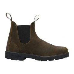 Sztyblety , Chelsea Boot. Zielone botki męskie Blundstone, bez wzorów, z materiału, sportowe, bez zapięcia. Za 819.99 zł.