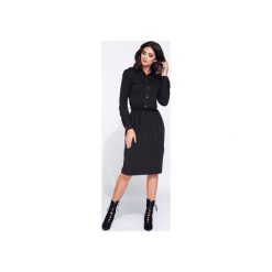 Sukienka dzienna z kieszonkami z przodu. Zielone sukienki damskie Bien fashion, xl, bez wzorów, z bawełny, klasyczne, bez kołnierzyka, bez ramiączek, koszulowe. Za 159.00 zł.