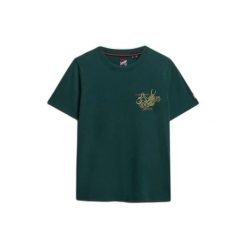 Damska koszulka na co dzień Superdry Tokyo Narrative. Zielone t-shirty damskie Superdry., xl, bez wzorów, klasyczne, bez kołnierzyka. Za 197.95 zł.