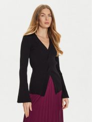 TWINSET Sweter 242TT3023 Czarny Slim Fit. Czarne swetry damskie Twinset, s, bez wzorów, z syntetyku, bez kołnierzyka, bez ramiączek, bez kaptura. Za 759.99 zł.