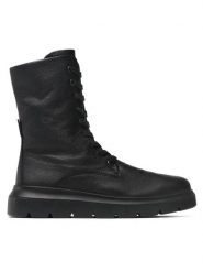 ECCO Botki Nouvelle Black Spin V2 21621301001 Czarny. Czarne botki damskie ecco, ze skóry, bez obcasa, na płaskiej podeszwie, bez zapięcia. Za 719.99 zł.