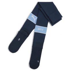 Męskie skarpety z grafiką Manchester City PUMA Marine Blue Team Light. Niebieskie skarpety męskie Puma, bez wzorów. Za 96.15 zł.