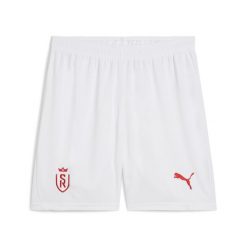 Męskie szorty piłkarskie Stade Reims PUMA White Red. Białe krótkie spodenki sportowe męskie Puma, l, bez wzorów, z dzianiny, do piłki nożnej. W wyprzedaży za 144.00 zł.