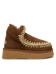 Mou Śniegowce Mini Eskimo Platform Boot FW681000A Brązowy. Brązowe śniegowce i trapery damskie Mou, ze skóry. Za 749.99 zł.