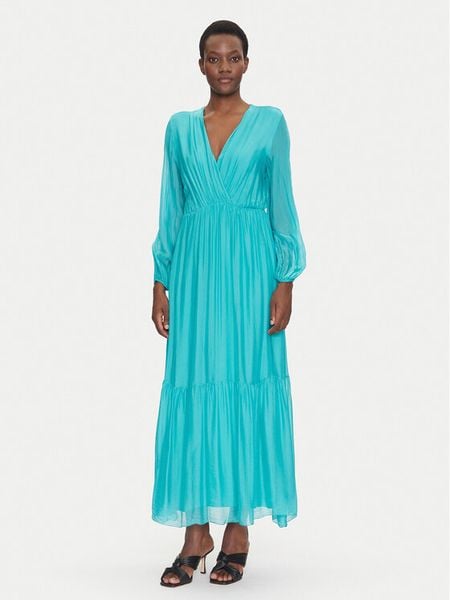 Dixie Sukienka letnia A207W050 Turkusowy Regular Fit. Niebieskie sukienki damskie Dixie, na lato, m, bez wzorów, z wiskozy, bez kołnierzyka, bez ramiączek. Za 419.99 zł.